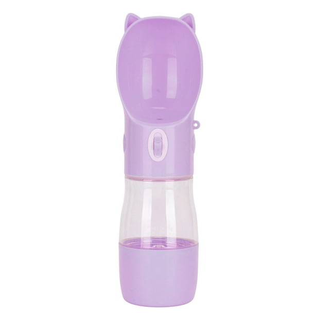 Dispensador De Agua Portátil Para Cachorros, Botella De Agua Segura Para Perros Con Cordón A Juego, Lindo Y Ancho Bebedero A Prueba De Fugas Con Contenedor De Comida Para Caminar