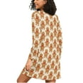 thumbnail image 2 of joogoo Cute Gingerbread Man Women's Long Sleeve Nightgown Sleepwear L, 2 of 8
