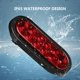 thumbnail image 3 of Paquete de 2 luces de freno rojas impermeables, señal de giro, luz de remolque para camión RV, ovaladas, de dos colores, faros delanteros de coche, luz trasera de camión impermeable de alto brillo, l, 3 of 4