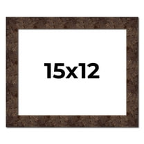 15x12 Frame Brown Burl Real Wood Picture Frame Width 1.625 Inches | Interior Frame Depth 0.5 Inches