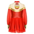 thumbnail image 4 of iiniim Kids Girls Arabian Princess Dance Sequins Leotard Dress Festival Party Costume Red 12, 4 of 7