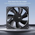 thumbnail image 3 of Computer Case Fan 80mm 4-Pin PWM High Airflow Ultra-Thin Cooling Fan, 3 of 5