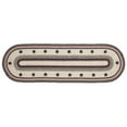 thumbnail image 4 of VHC Brands Colonial Star Rug Hall Runner with PVC Pad, Jute Blend, Oval, Tan Black Red, 22x72 inches, 4 of 6