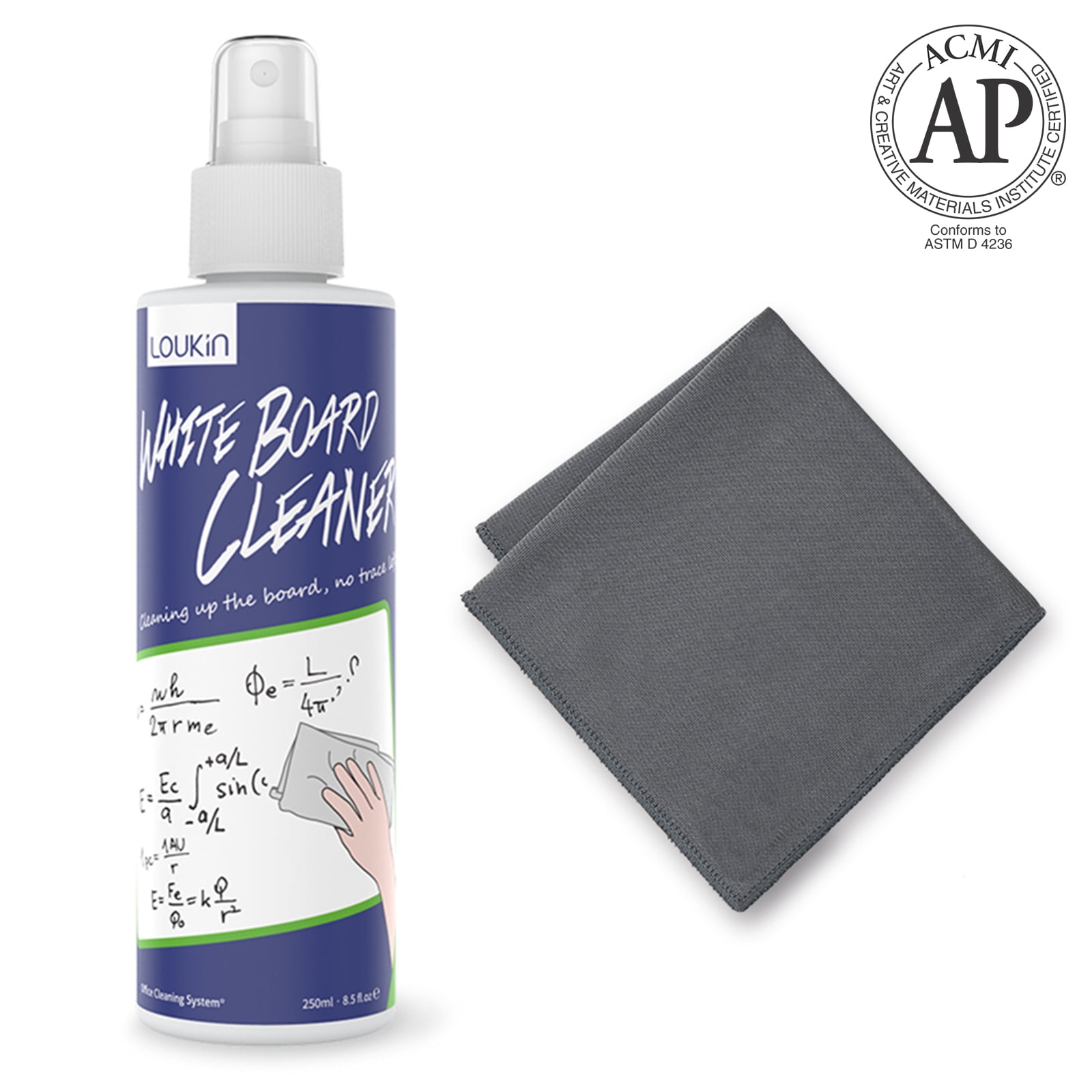 LOUKIN NonToxic Whiteboard Cleaner, Dry Erase Board Cleaning Spray