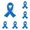 Blue, variant on CHIKANSTORE 5PCS Brooch Pins Women Jewelry for Cancer Awareness Ribbon Clothing Accessory (Pink )