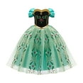 thumbnail image 6 of Anna Costume For Girls Anna Dress Princess Costume with Cape Christmas Birthday Party Cosplay 8-9Y(A60), 6 of 7