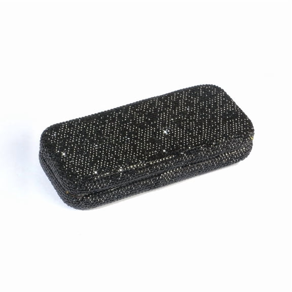 WEUVEB Small Bag for Glass Rhinestone Eyeglass Case Black 1Set Back to School