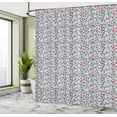 thumbnail image 4 of Ambesonne Fruits Shower Curtain, Strawberries Flowers Cherry, 69"Wx70"L, Dark Coral and Fern Green, 4 of 4