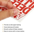 thumbnail image 4 of Uxcell Vinyl Self Adhesive Letter Number Sticker Decal Kit, Red 126 Piece 10 Sheets, 4 of 5