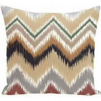 Simply Daisy Stripe Print Decorative Pillow, 16" x 16", Brown