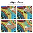 thumbnail image 4 of PIKWEEK  Round Fitted Tablecloth Coloful Peacock Bird Feather Table Cloth with Elastic Edged Waterproof Wipeable Round Table Cover for Patio Parties Outdoor Decor, 4 of 7