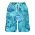 thumbnail image 4 of Mens Quick Dry Shorts Summer Beach Shorts Outdoor Casual Novelty Printed Shorts Athletic Hiking Shorts Light Blue,XXXL, 4 of 5