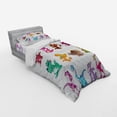thumbnail image 3 of Ambesonne Colorful Bedding Set 4 Pcs, Dinosaurs Extinction, Queen, Multicolor, 3 of 3