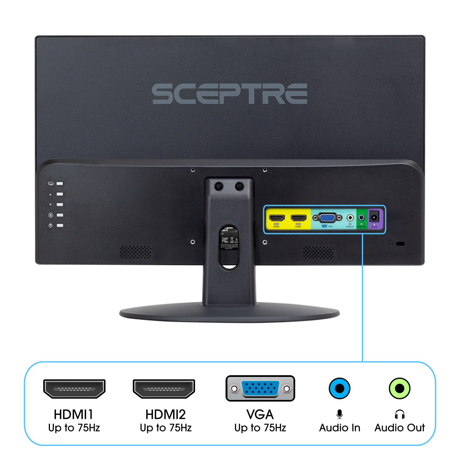 Sceptre 22" 1080p HDMI VGA 75Hz 5ms HD LED Monitor - E225W-1920 - image 3 of 7