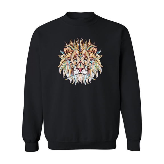 Ethnic Lion Head Sweatshirt Women -Image by Shutterstock, Female x-Large
