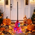 thumbnail image 4 of Halloween Lighted Witches Broom, 3‑Section Assemblable Mesh Broomstick with Colorful Lights, 14*6in, Festive Party Favor Ornament for Outdoor Festival Home Haunted House Halloween Decor, 4 of 8