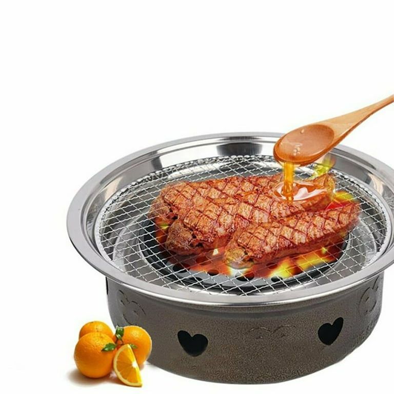 GLFILL 5pcs Round Disposable Wire Net Grill Racks Iron Roast Grate