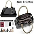 thumbnail image 3 of GZhLonKiMa Patent Leather Handbags and Purses for Women Evening Bags Satchel Handbag Top Handel Bag Ladies Shoulder Crossbody Bag, 3 of 4