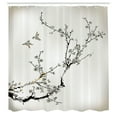 thumbnail image 3 of Ambesonne Nature Shower Curtain, Birds Cherry Branches Style, 69"Wx84"L, Pale Eggshell, 3 of 3