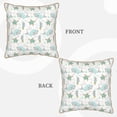 thumbnail image 3 of Fotbe Whale And Turtle Pattern Velvet Decorative Throw Pillow Covers with Elegant Piping, Soft Plush Cushion Cover for Sofa, Bed, Car, Office-16"x16", 3 of 8