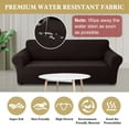 thumbnail image 5 of Sanmadrola Couch Cover Water Resistant Stretch Sofa Slipcover Jacquard Furniture Protector for Kids Pets Dog Cat, Coffee, Oversized Sofa, 5 of 10