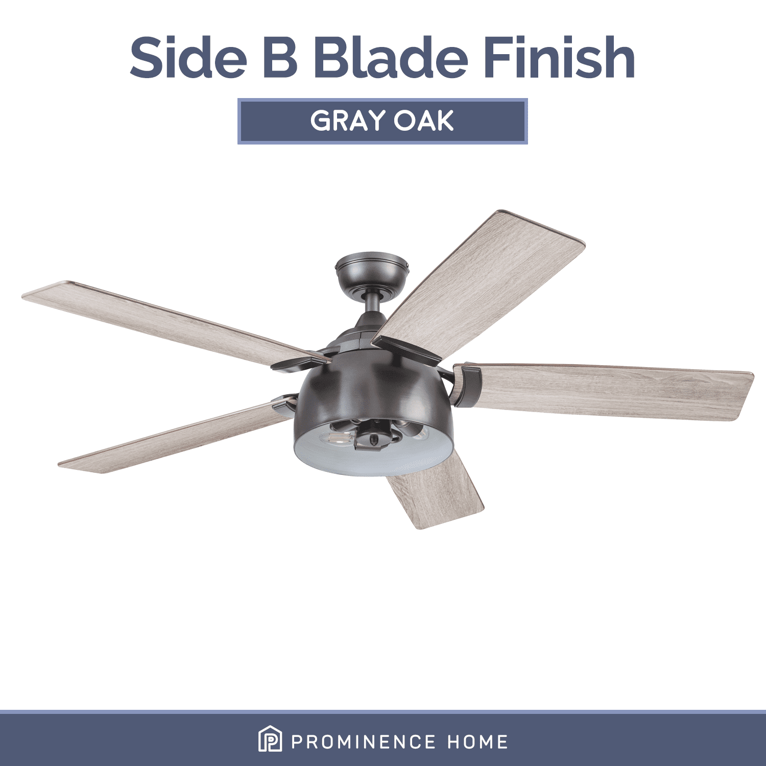 Prominence Home 52" Octavia Iron Remote Control Ceiling Fan, 5 Blades