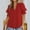 Red, variant on Njoeus Women's Casual V-Neck T-Shirts Summer Puff Short Sleeve Tunic Tops Work Loose Dressy Blouses S-XXL