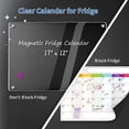 thumbnail image 4 of RyhamPaper Magnetic Acrylic Calendar for Fridge, 17''x12'' Clear Calendar Dry Erase Magnetic Board for Refrigerator with 5 Markers and 1 Eraser, Acrylic Magnetic Calendar for Fridge, 4 of 6