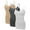 3Pk -Khaki, Hth Charcoal, White, variant on Essential Basic Women's Basic Casual Long Camisole Adjustable Strap Cami Layering Top Plus Size, 1xl, White