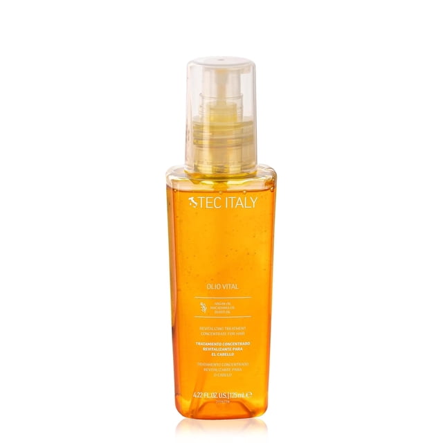 TEC ITALY Olio Vital Tratamiento Concentrado 125 ml – Revitalizante para Cabello Sobreprocesado, Restaura Humectación y Suavidad con Aceites Naturales