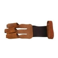 thumbnail image 4 of Archery Hand Finger Protective Glove Bow Arrow Hunting Shooting Glove Brown, 4 of 6