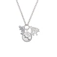 thumbnail image 2 of Delight Jewelry Silvertone Jumping Trout Let Things Go Fall Zoey Charm Necklace, 28", 2 of 4