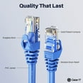 thumbnail image 3 of GearIT Cat6 Patch Cables Snagless Flexible Soft Tab Ethernet Cables, Blue 10ft 20-Pack, 3 of 8