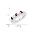 thumbnail image 2 of Solid 14k White Gold 2.9mm Simulated Ruby AA Diamond Anniversary Wedding Band - Size 9, 2 of 2
