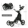 thumbnail image 3 of Goplus Folding 4 Wheels Golf Push Cart W/Bag Scoreboard Adjustable Handle Gray, 3 of 12