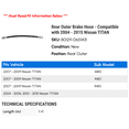 thumbnail image 2 of Rear Outer Brake Hose - Compatible with 2004 - 2015 Nissan TITAN 2005 2006 2007 2008 2009 2010 2011 2012 2013 2014, 2 of 2