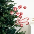Nvzic 6 Pcs 18 in Red White Christmas Tree Picks Decoration Candy Cane