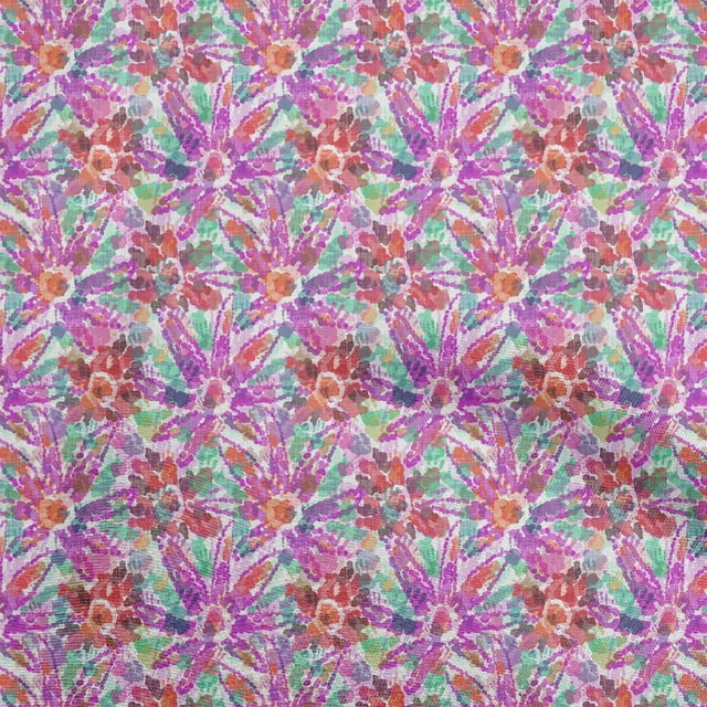 oneOone Silk Tabby Fuschia Pink Fabric Abstract Fabric For Sewing Printed Craft Fabric By The Yard 42 Inch Wide