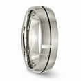thumbnail image 4 of Solid Titanium Grooved 6mm Wedding Brushed Matte Finish Band Ring Size 9.5, 4 of 7