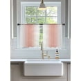 thumbnail image 3 of Pink White Ombre Sheer Curtains 45 Inch Long 2 Panels, Gradient Color Light Filtering Rod Pocket Semi Sheer Curtains, Sheer Voile Drapes for Living Room Bedroom, 52"x45", 3 of 5