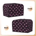 thumbnail image 2 of KLL Breast Cancer Awareness3 Print 2 Slice Toaster Dust Covers Kitchen Small Appliance Cover with 2 Pockets,Can hold Jam Spreader Knife & Toaster Tongs (11.4 x 7.9 x 7.5), 2 of 6