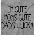 thumbnail image 2 of Funny Im Cute Moms Cute Dads Lucky Bodysuit Jumper Girls Infant Baby Brisco Brands 12M, 2 of 6