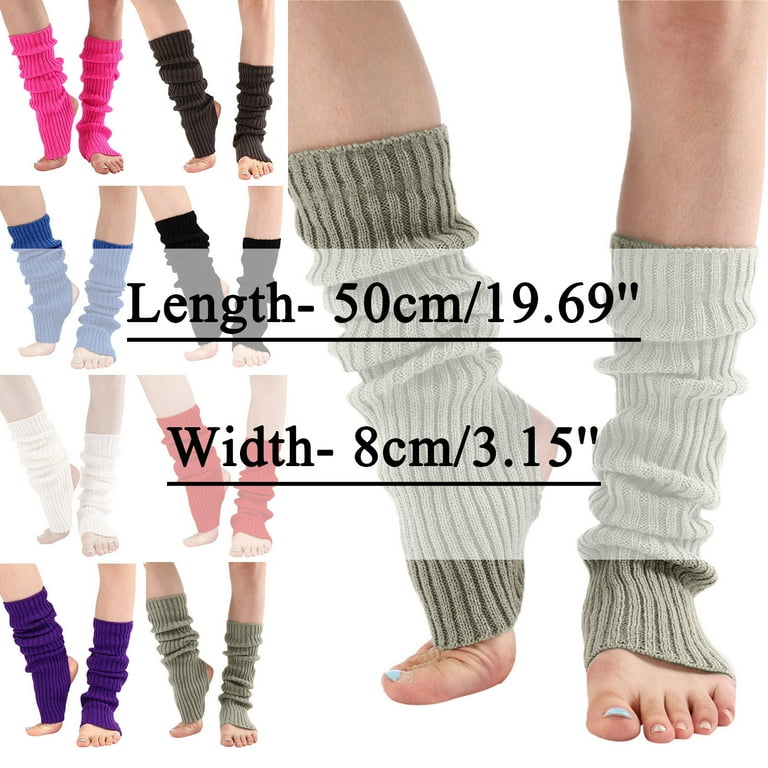 Long Leg Warmer Womens Men Neon Leg Warmers 80s Party Ribbed Knit Dance plus Size Leg Warmers Sports Leg Warmer Leg Warmers plus Size Wide Calf Leg Warmers plus Size Leg Warmers