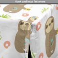 thumbnail image 4 of Sloth Dog Crate Cover, Tropical Image of Cacti and Sloths Drinking Coffee Eating Doughnut Pattern, Easy to Use Pet Kennel Cover for Dogs, 35" x 23" x 27", White and Multicolor, by Ambesonne, 4 of 6
