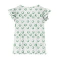 thumbnail image 4 of Vmvidoty Girls' Summer Shirts Cute Tops Ruffle Sleeve Crew Neck Casual Tees Green 6 Years, 4 of 8