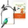 thumbnail image 5 of Hummingbird Swing 2 Pack Attractive Hummingbird Perch with Rust Resistant Metal Frame, Wooden Dowel and Hanging Chain for Wild Finches & Orioles Bird Outdoors$$Garden &, 5 of 7