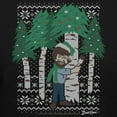 thumbnail image 3 of Teelocity Bob Ross Christmas Tree Hug Graphic T-Shirt (Black Green Scarf, 2X-Large), 3 of 3