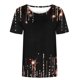 thumbnail image 3 of Fiudx Liquidación de Ofertas Flash Blusa de Manga Corta Estampada a La Moda para Mujer, Blusas Informales con Cuello Redondo, 3 of 3