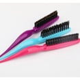 thumbnail image 2 of Peine de tres filas para el cabello, peine de melena de cerdo, peine de cola puntiaguda, bolsa esponjosa, peine de peluquería para peinado de noche, peine para el cabello, 2 of 6