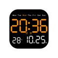 thumbnail image 1 of Multifunctional LED Electronic Wall Clock Silent Design Temperature Humidity Display Decor Party Favors For Living Room Bedroom Home Office Desktop Wall Mount Time Display Decoration, 1 of 2